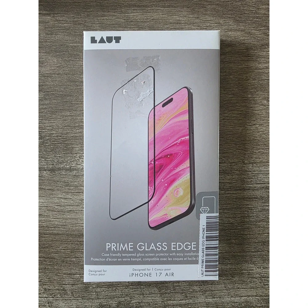 LAUT Prime Glass Edge Screen Protector & Camera Ring for iPhone 17 Air Bundle